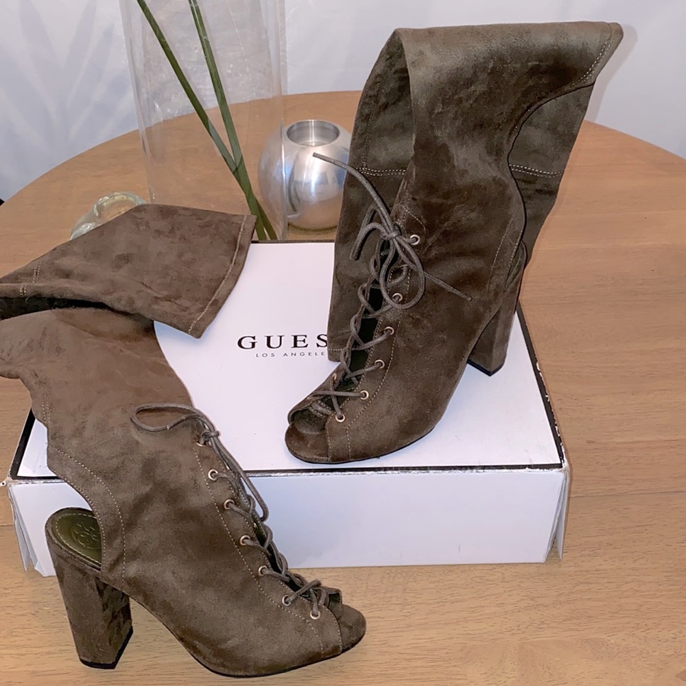 GUESS? Knee High Boot size 8 Dark Green